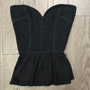 Parker Black Strapless Top